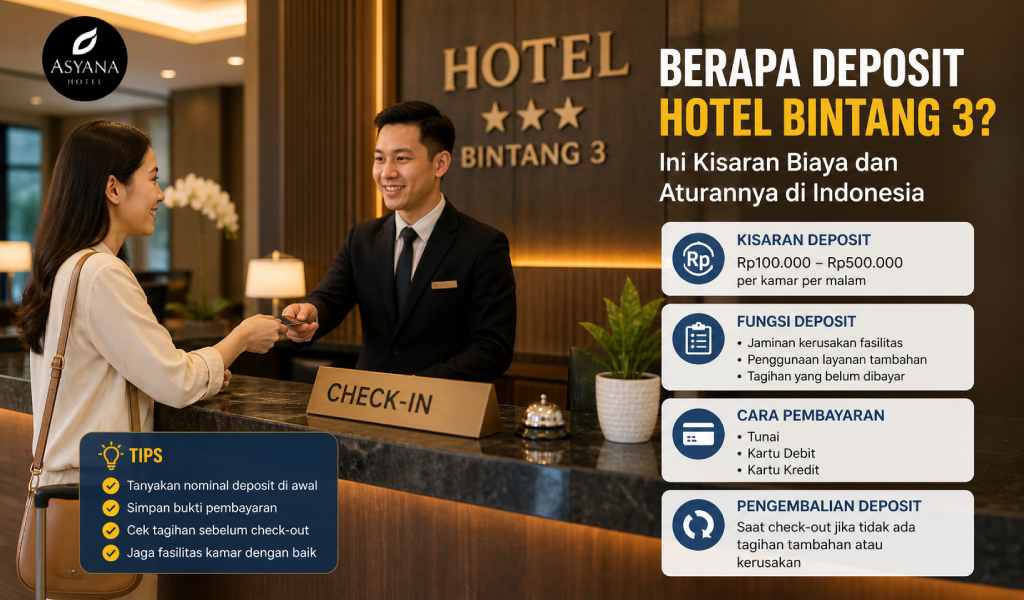 Berapa Deposit Hotel Bintang 3? Ini Kisaran Biaya dan Aturannya di Indonesia