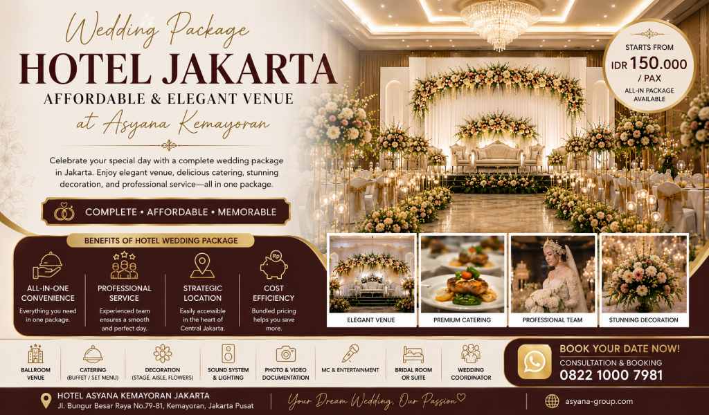 Wedding Package Hotel Jakarta – Affordable & Elegant Venue at Asyana Kemayoran